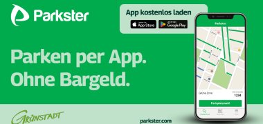 Parkster Flyer mit Smartphone