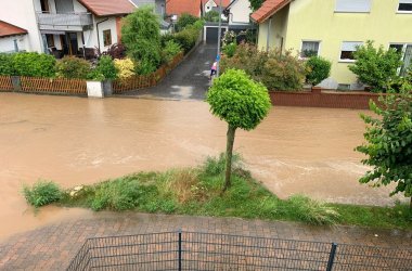 Hochwasser Bärenbrunnenstraße Sausenheim