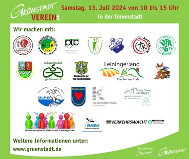 Symbolfoto Grünstadt VEREINt mit 19 Logos